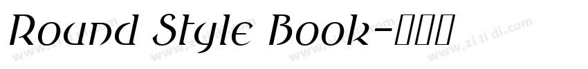 Round Style Book字体转换